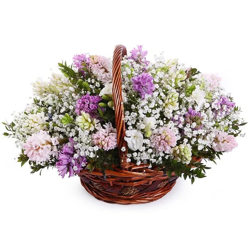 Корзина с цветами Ласковая заря